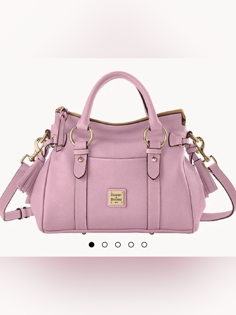 Dooney & Burke Sorrento Satchel 30 With Pocket in  Dusty Rose NWT